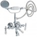 Barclay 4020-PL-CP Barclay Wall Mounted Tub Faucet with Hand Shower and Porcelain Handles - B004YKCLEU